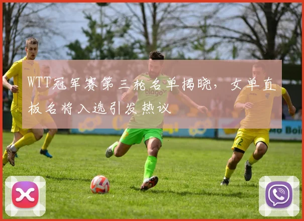 WTT冠军赛第三轮名单揭晓，女单直板名将入选引发热议